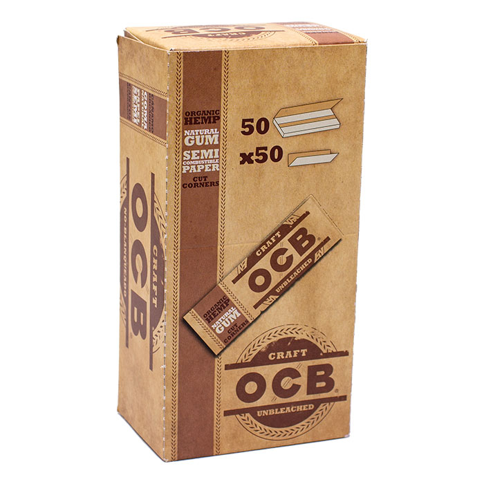 OCB Organic Unbleached Single Wide Rolling Papers Ct 50