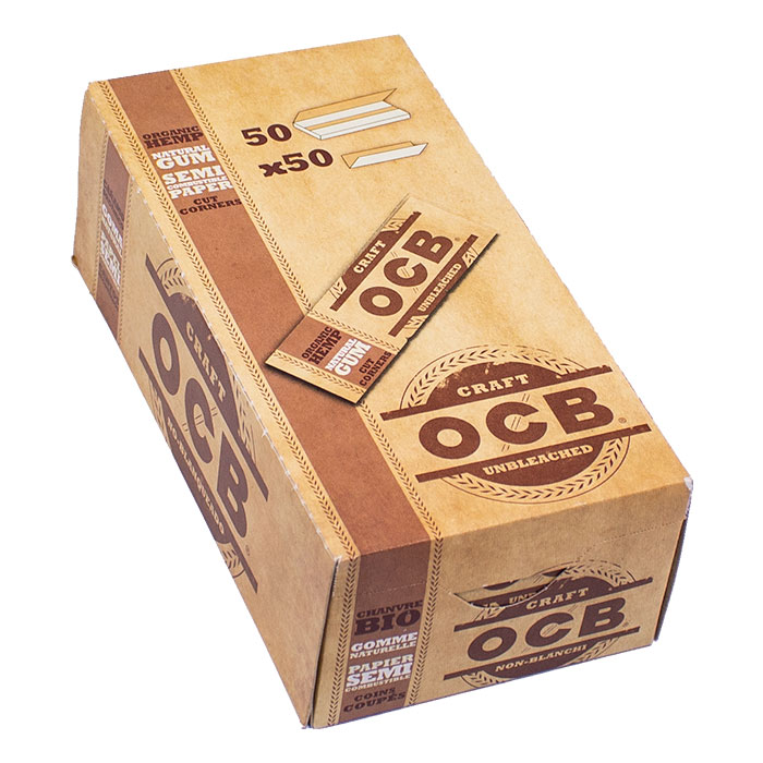 OCB Organic Unbleached Single Wide Rolling Papers Ct 50