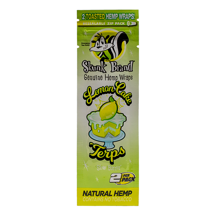 Lemon Cake Skunk Brand Terp Infused Hemp Wraps Display Of 25