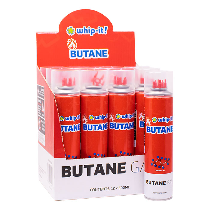 Whip-It! Butane -Ultra Refined Fuel for Lighters & Torches Display of 12