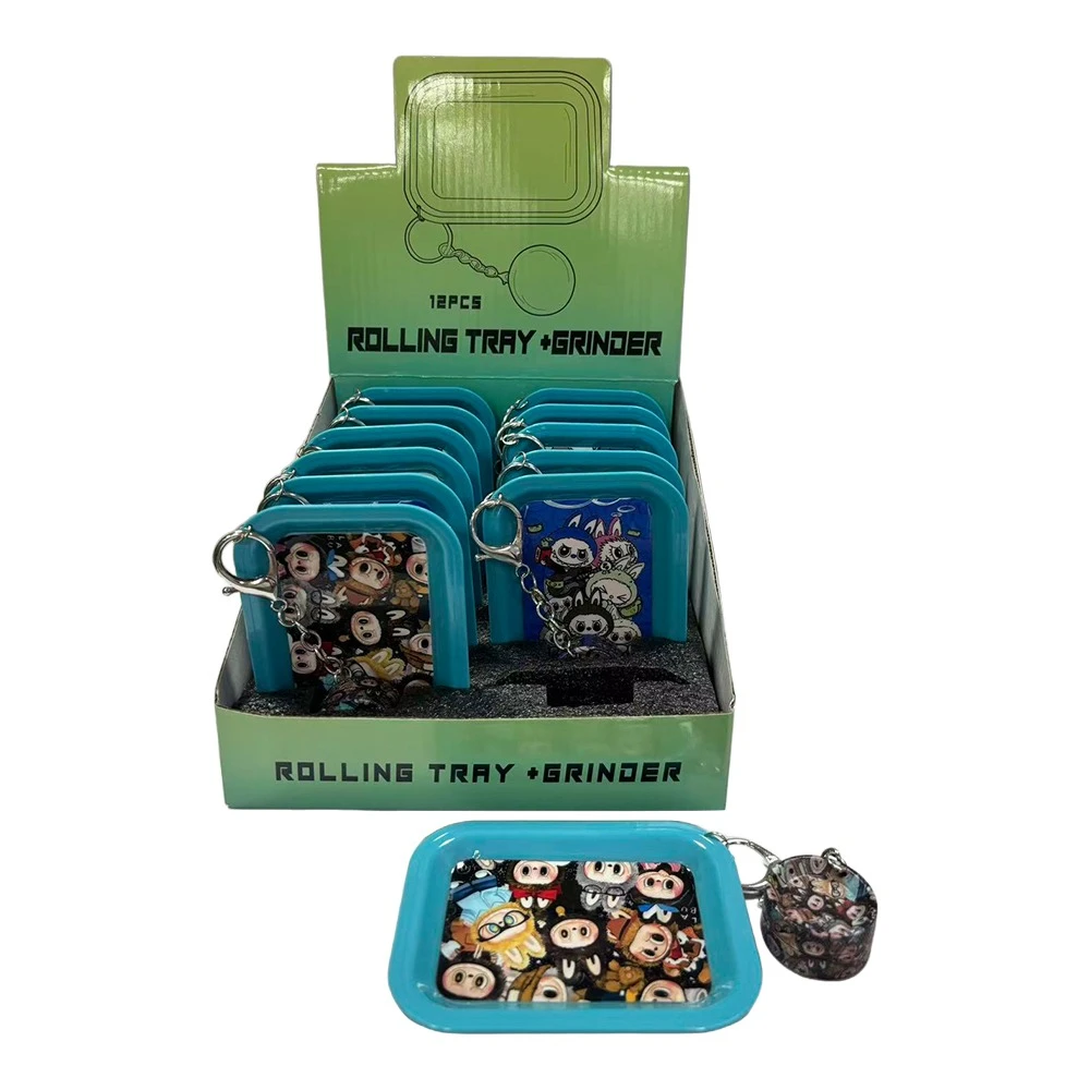 ROLLING TRAY WITH CAN SHREDDER DISPLAY