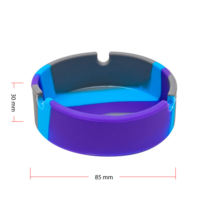 Purple Circular Shaped Silicon Ashtray