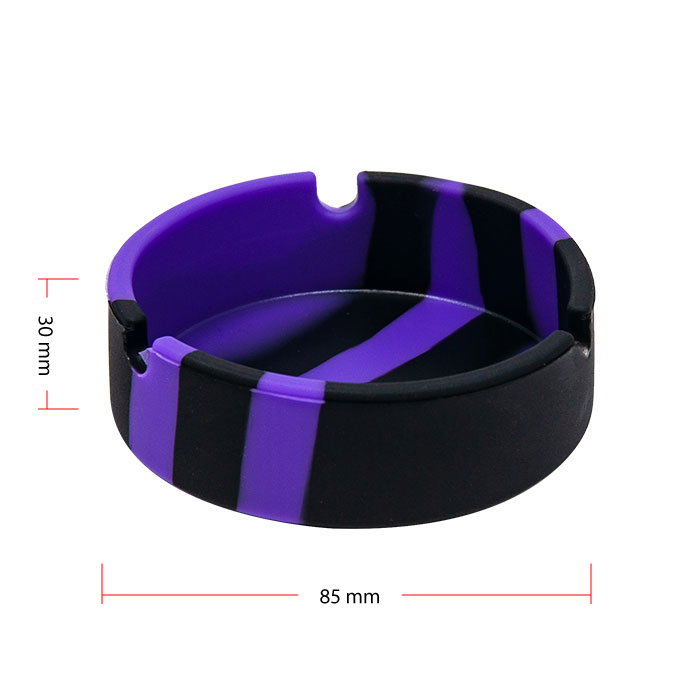 Black Circular Shaped Silicon Ashtray