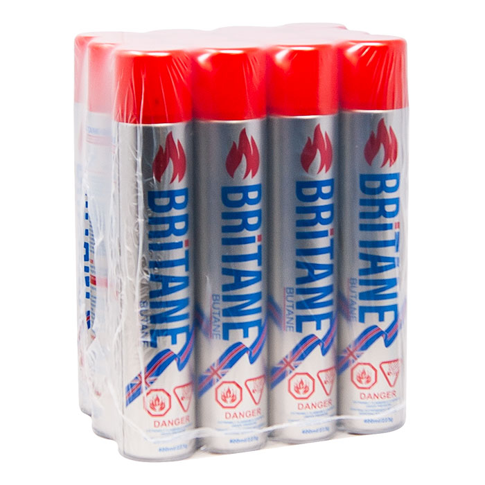 Britane Ultra Refined Butane Gas 400ML Display Of 12Pcs