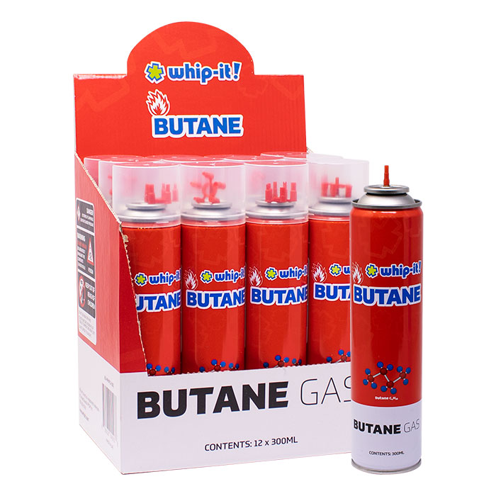 Whip-It! Butane -Ultra Refined Fuel for Lighters & Torches Display of 12